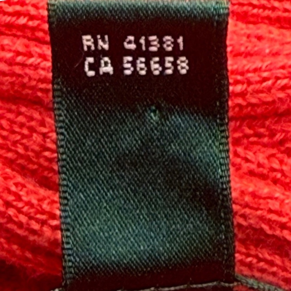 Lauren Ralph Lauren Women's Red Cotton Ribbed Pullover Sweater XL Toggle Closure - Picture 4 of 8